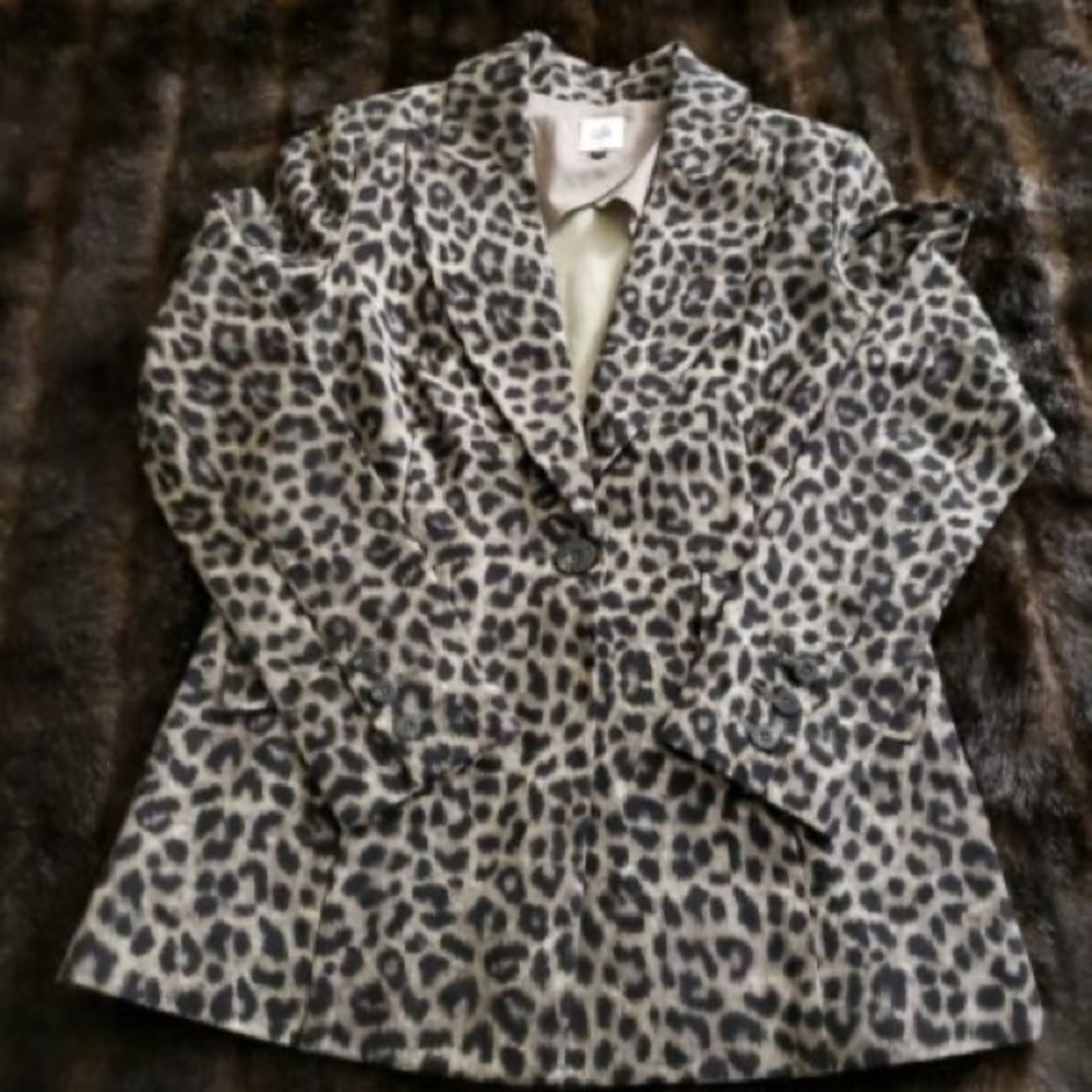 Cabi leopard blazer
